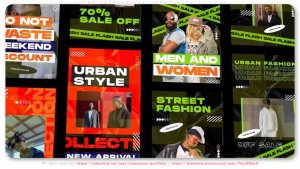 Videohive Urban Fashion Instagram Stories Pack Video Displays template preview