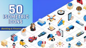 Videohive Isometric Icons Logistics and Management Elements template preview