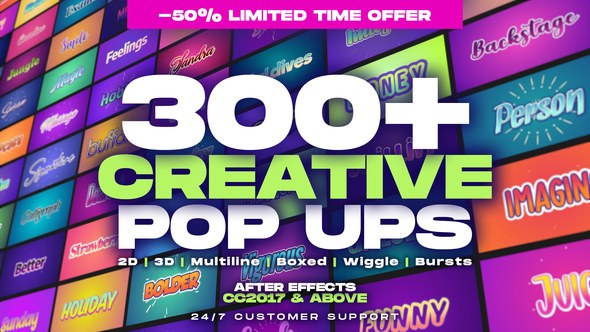 Videohive Creative Pop Ups Pack Titles template preview