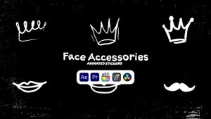 Videohive Face Accessories Animated Stickers Elements template preview