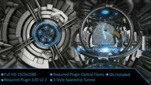 Videohive Spaceship Tunnel Logo Logo Stings template preview