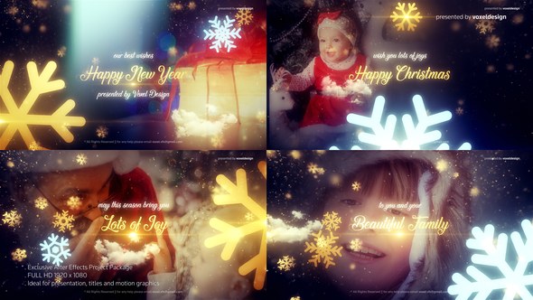 Christmas Wishes Video Displays template preview
