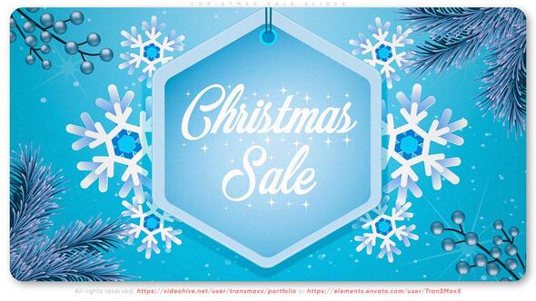 Videohive Christmas Sale Slides Openers template preview