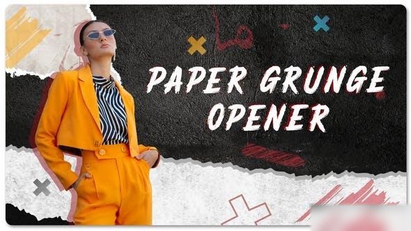 Videohive Paper Grunge Opener 49518159 Openers template preview