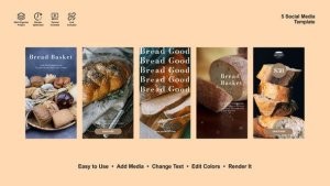 Videohive Bread Food Stories Product Promo template preview