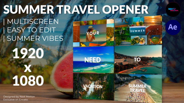 Videohive Summer Travel Opener | Multiscreen Openers template preview