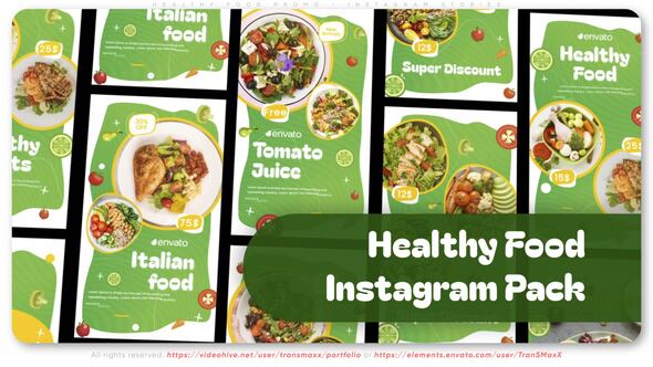 Videohive Healthy Food Promo - Instagram Stories Product Promo template preview