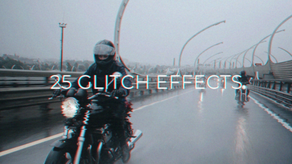 Videohive 25 Glitch FX Elements template preview