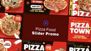 Videohive Pizza Food Slider Promo Product Promo template preview