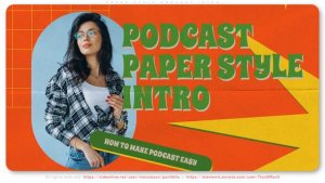 Videohive Paper Style Podcast intro 56304224 Openers template preview