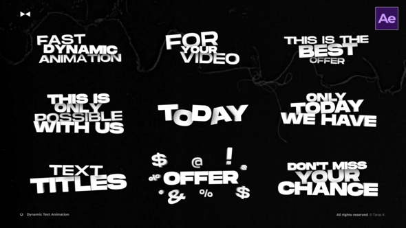 Videohive Dynamic Text Animation  AE Titles template preview