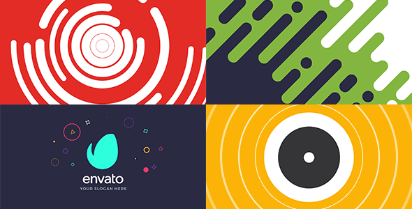 Shape Logo Intro Video Displays template preview