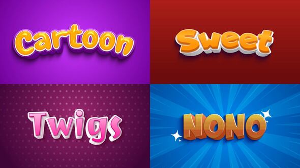 Videohive Text Effect - Cartoon Style 01 Titles template preview