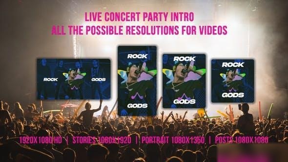 Videohive Live Concert Party Intro Openers template preview
