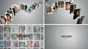 Multi Photo Logo Reveal Video Displays template preview