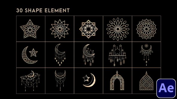 Videohive Arabian Deco Pack Ramadan template preview
