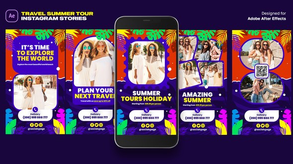 Videohive Travel Summer Tour Instagram Stories Product Promo template preview