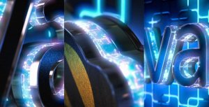 Neon Logo Reveal with Cube Tunnel Video Displays template preview