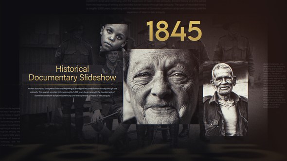 Videohive Historical Documentary Slideshow Video Displays template preview