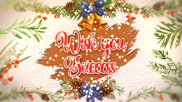 New Year Wishes Titles Premiere Pro template preview