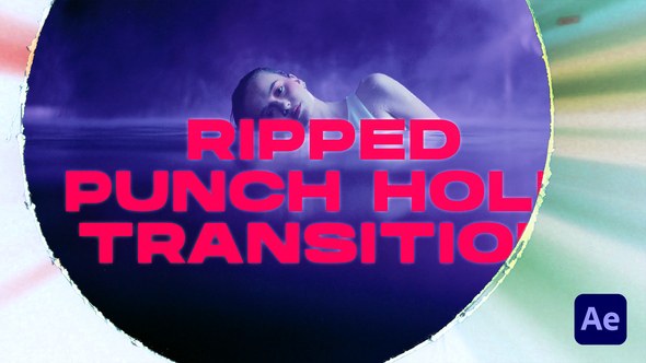 Videohive Ripped Punch Hole Transitions | After Effects Elements template preview