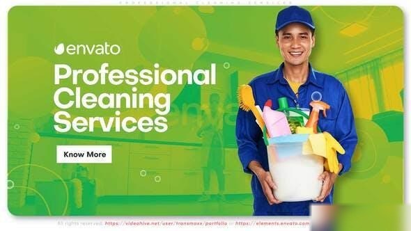 Videohive Professional Cleaning Services Promo Openers template preview