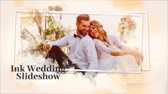 Videohive Ink Wedding Slideshow 44736415 Openers template preview