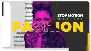 Videohive Stop Motion Neon Promo Openers template preview