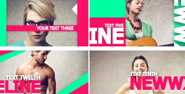 Videohive Colorful Slides Video Displays template preview