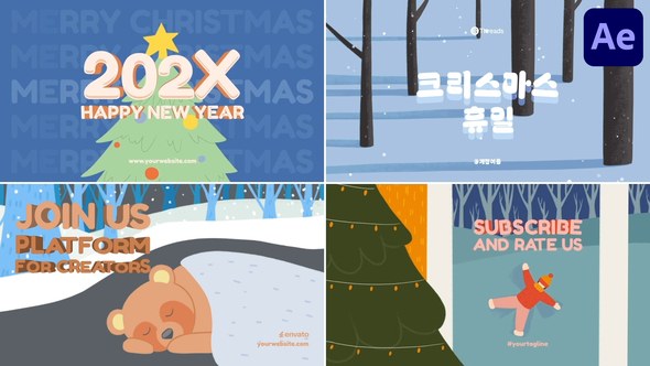 Videohive Christmas Winter Fairytale Typography | After Effects Titles template preview