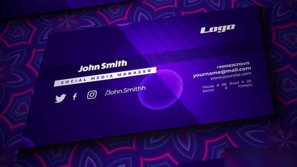 Videohive Business Card Opener Mockup Openers template preview