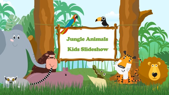 Videohive Jungle Animals Kids Slideshow Video Displays template preview