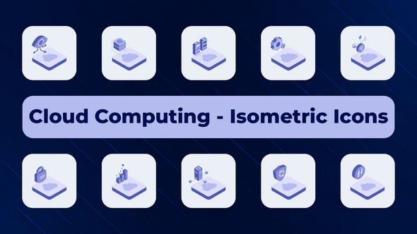 Videohive Cloud Computing - Isometric Icons Elements template preview