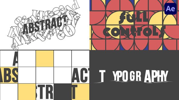 Videohive Abstract Typography 56509366 Titles template preview