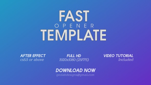 Videohive Fast Opener 3 Openers template preview