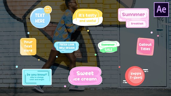 Videohive Cartoon Callout Titles | After Effects Titles template preview