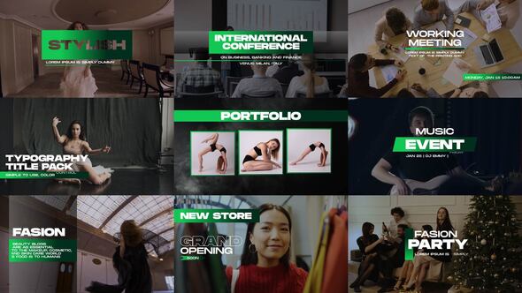 Videohive Typography Titles | AE 49987146 Titles template preview