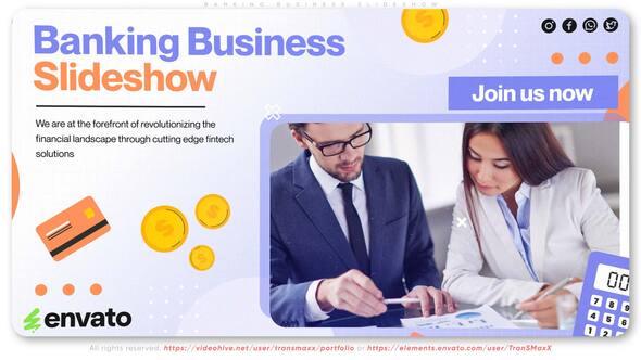 Videohive Banking Business Slideshow Openers template preview
