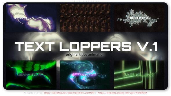 Videohive Text Loppers Titles template preview
