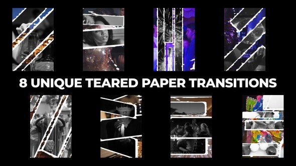 Videohive Paper Tear Transitions 60806105 Elements template preview