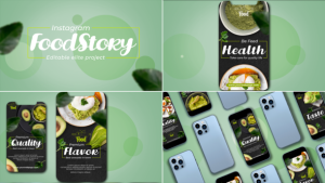 Videohive Instagram Food Story Video Displays template preview