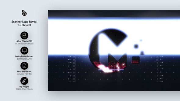 Videohive Scanner Logo Reveal Logo Stings template preview