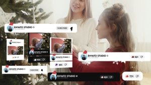 Videohive Christmas Youtube Pack Broadcast-packages template preview