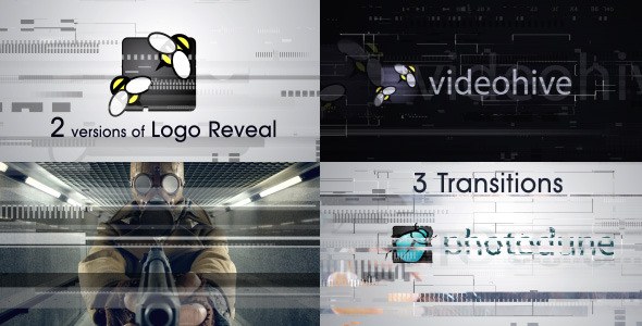Videohive Glitch Logo and Transitions Logo Stings template preview