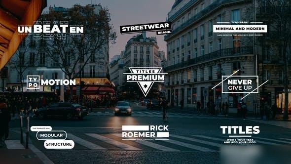Videohive Typography Titles 2.0 | After Effects 43047037 Titles template preview