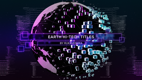 Videohive Earth Hi-Tech Titles Titles template preview