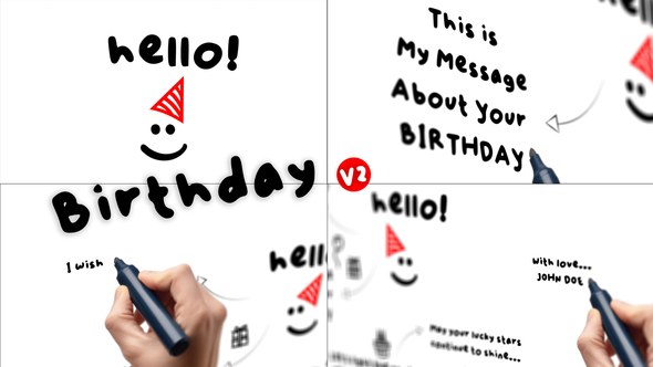 Videohive Birthday Animation Video Displays template preview