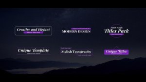 Videohive Unique Titles Pack For After Effects Titles template preview