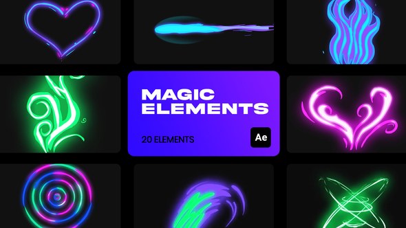 Videohive Cartoon Magic VFX for After Effects Elements template preview