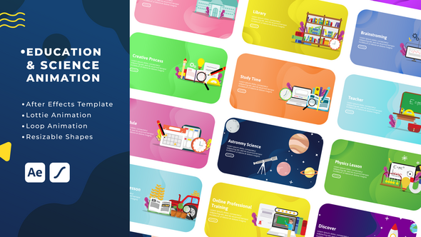 Videohive Education and Science Animation | After Effects 53418403 Elements template preview